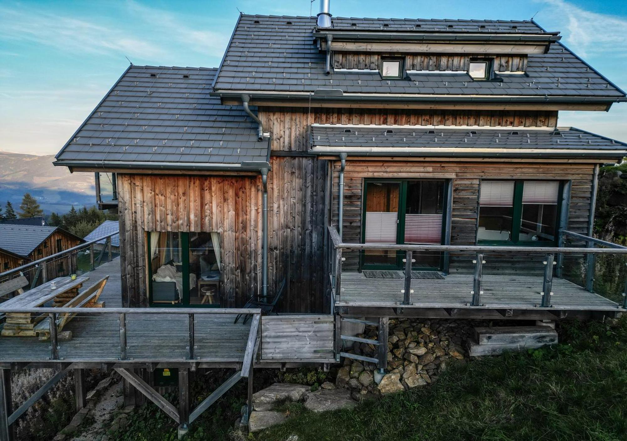 1A Chalet "Wolke" Wandern, Grillen, Wellness Im Traumhaus Wolfsberg Exterior foto